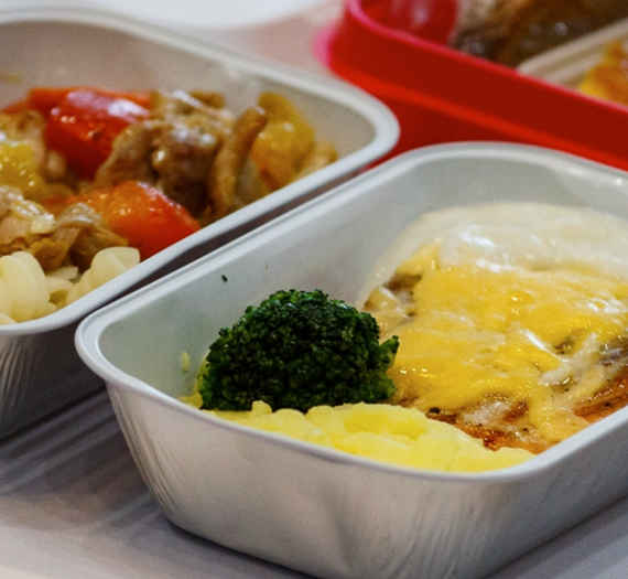 Récipient en papier d'aluminium d'aviation